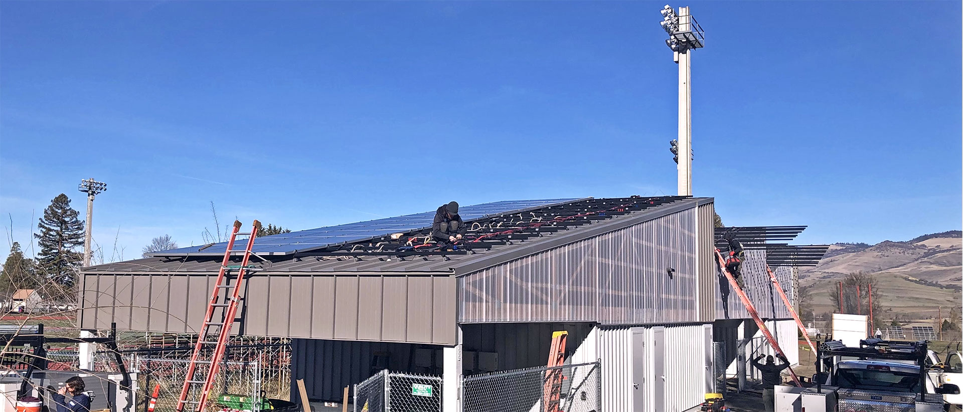 Raider Stadium Storage Facility Solar Panel Installment Sustainability News SOU